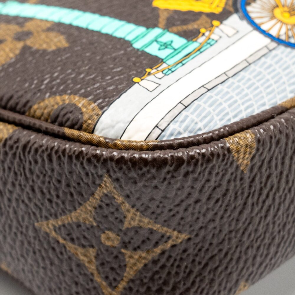 AAA Replica Louis Vuitton LV MINI POCHETTE HOLIDAY LIMITED PRINT MONOGRAM CANVAS GHW