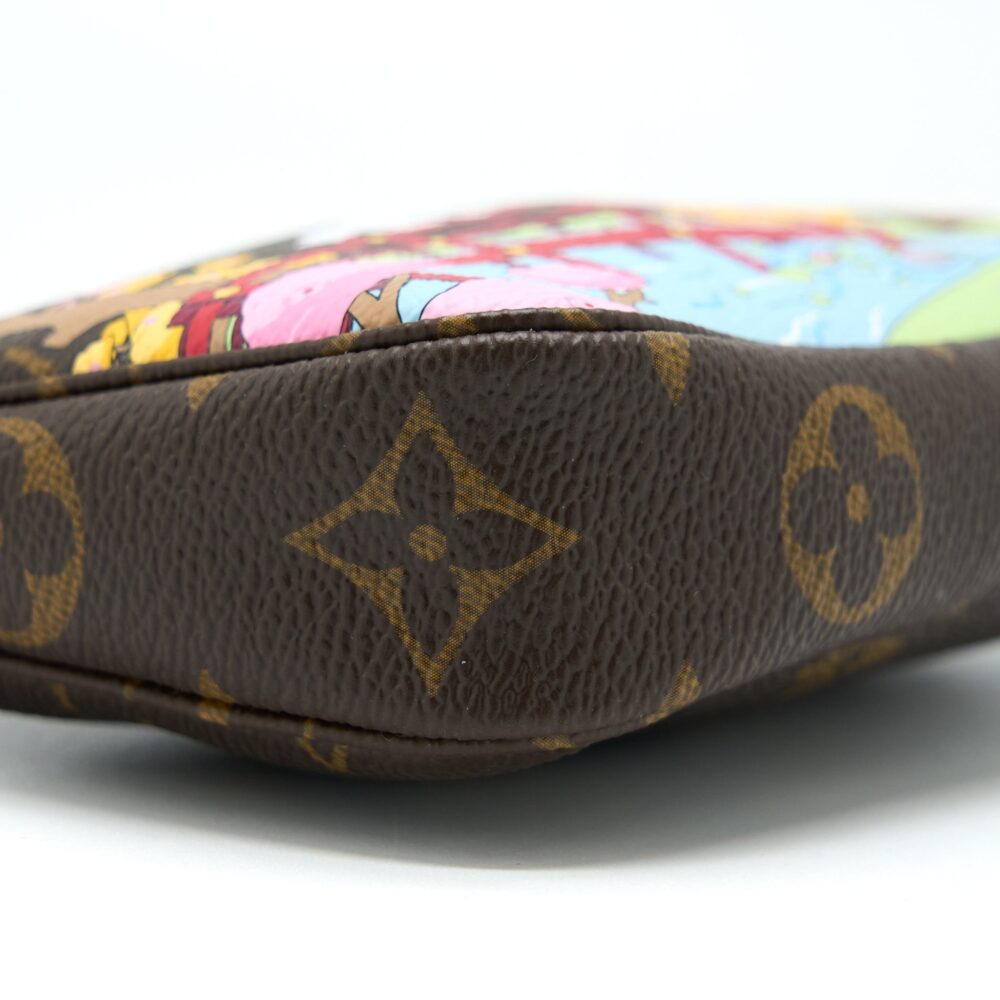 AAA Replica Louis Vuitton LV MINI POCHETTE LIMITED EDITION MONOGRAM CANVAS / PINK GHW