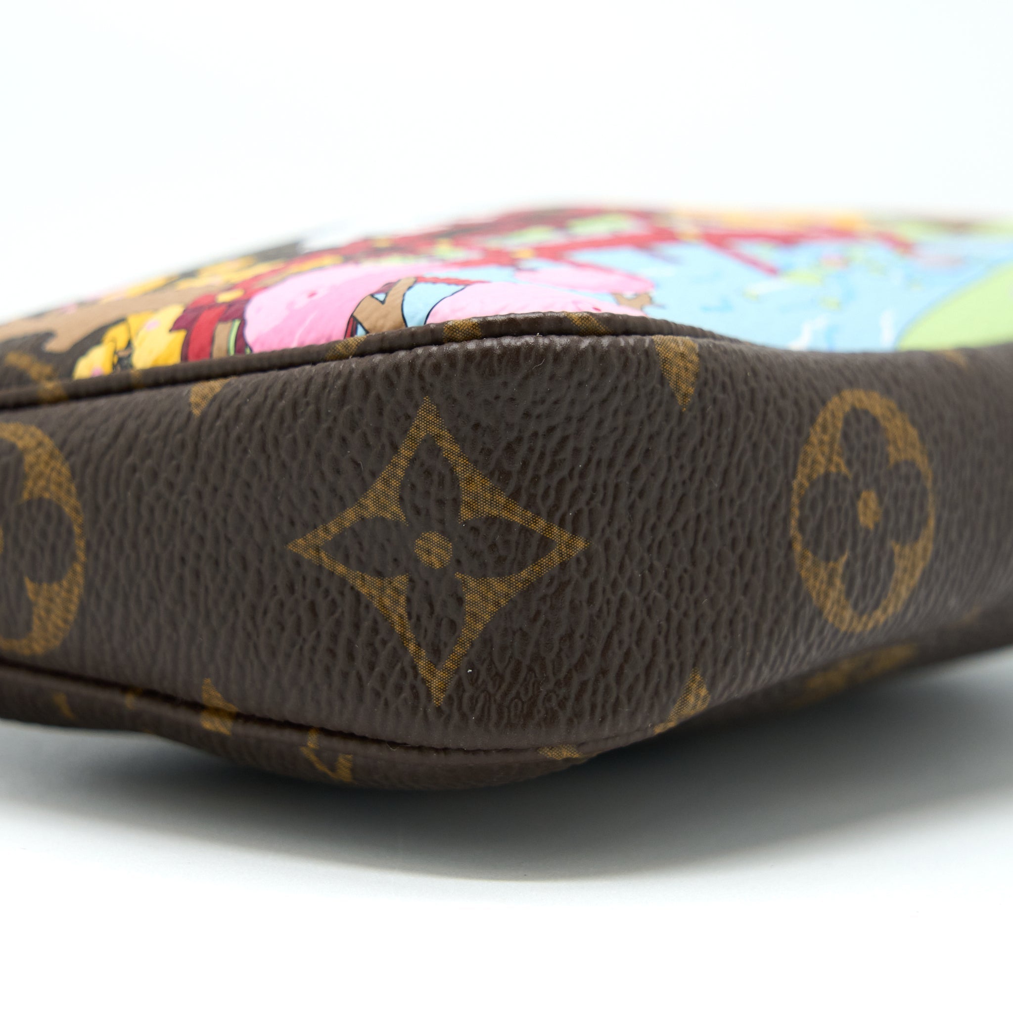 AAA Replica Louis Vuitton LV MINI POCHETTE LIMITED EDITION MONOGRAM CANVAS / PINK GHW