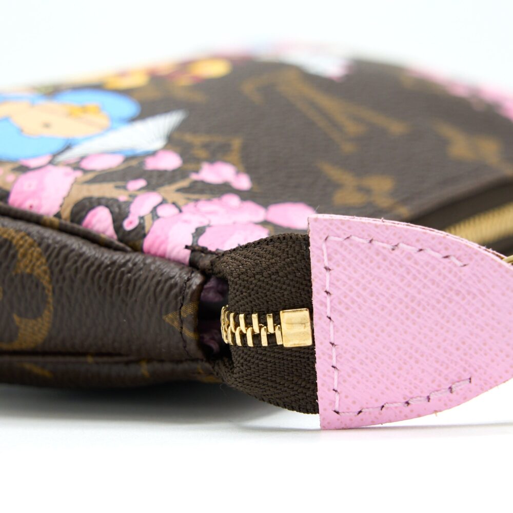 AAA Replica Louis Vuitton LV MINI POCHETTE LIMITED EDITION MONOGRAM CANVAS / PINK GHW