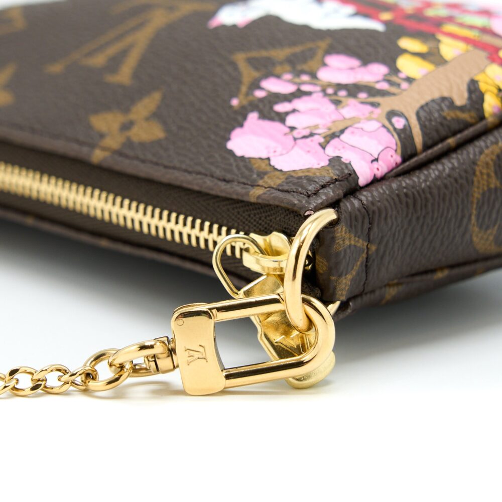 AAA Replica Louis Vuitton LV MINI POCHETTE LIMITED EDITION MONOGRAM CANVAS / PINK GHW