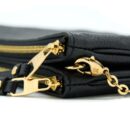 AAA Replica Louis Vuitton LV DOUBLE ZIP POCHETTE MONOGRAM EMPREINTE BLACK GHW
