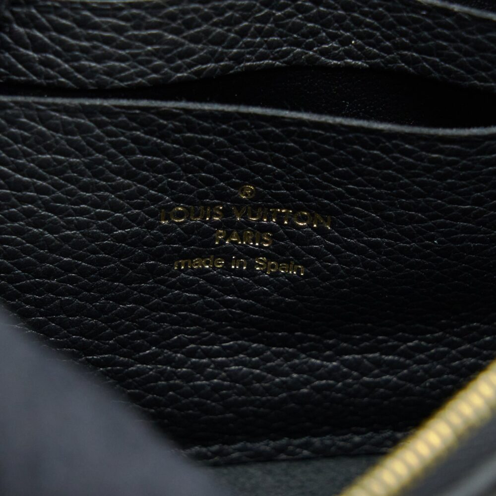 AAA Replica Louis Vuitton LV DOUBLE ZIP POCHETTE MONOGRAM EMPREINTE BLACK GHW