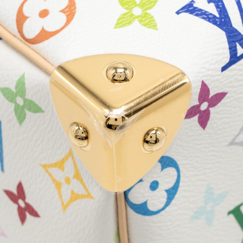 AAA Replica Louis Vuitton LV X TAKASHI MURAKAMI SPEEDY BANDOULIÈRE 25 MONOGRAM CANVAS WHITE/ MULTICOLOUR GHW