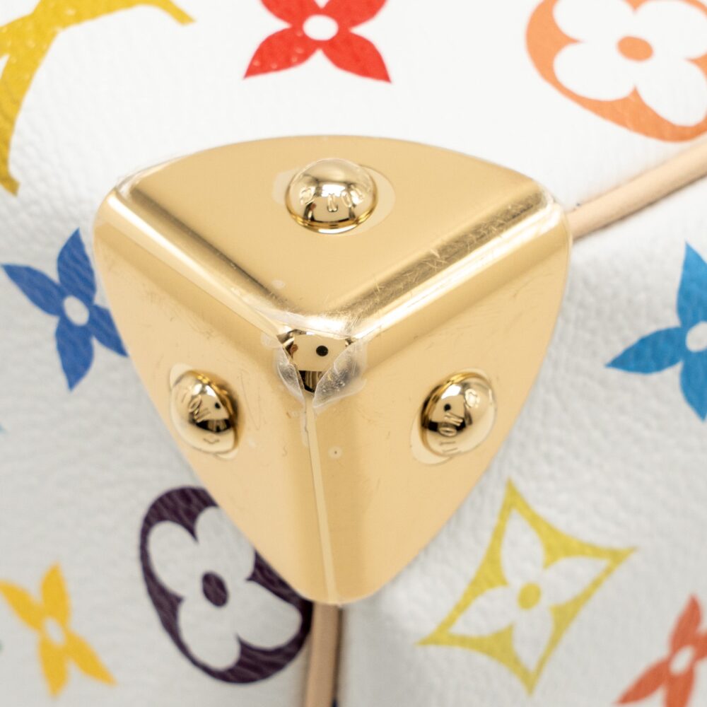 AAA Replica Louis Vuitton LV X TAKASHI MURAKAMI SPEEDY BANDOULIÈRE 25 MONOGRAM CANVAS WHITE/ MULTICOLOUR GHW