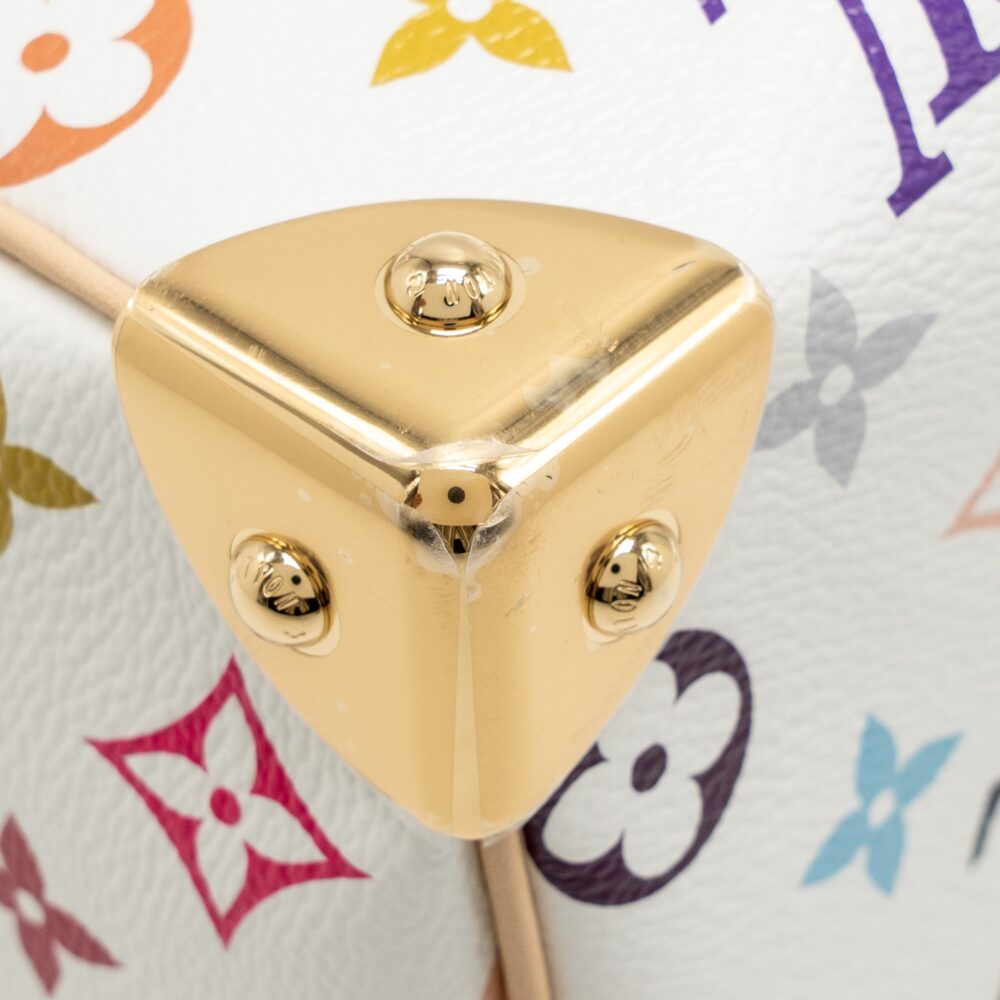 AAA Replica Louis Vuitton LV X TAKASHI MURAKAMI SPEEDY BANDOULIÈRE 25 MONOGRAM CANVAS WHITE/ MULTICOLOUR GHW