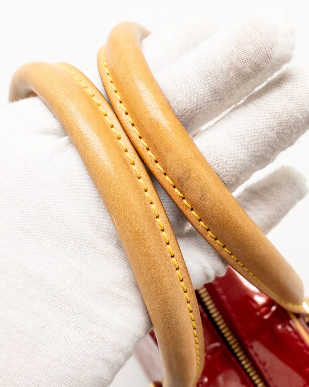 AAA Replica Louis Vuitton LV TROUVILLE PATENT LEATHER RED GHW