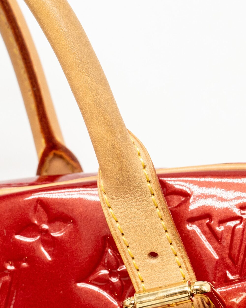 AAA Replica Louis Vuitton LV TROUVILLE PATENT LEATHER RED GHW