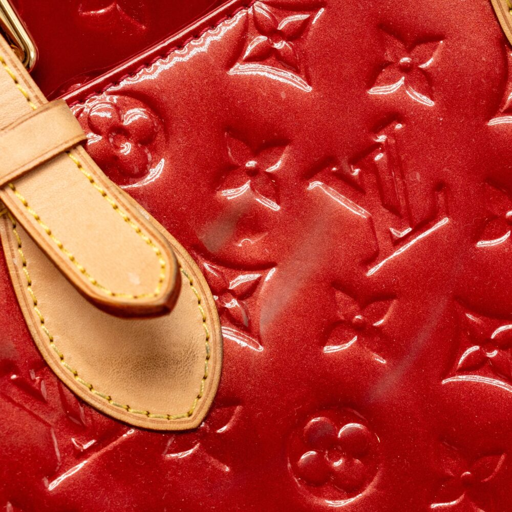 AAA Replica Louis Vuitton LV TROUVILLE PATENT LEATHER RED GHW