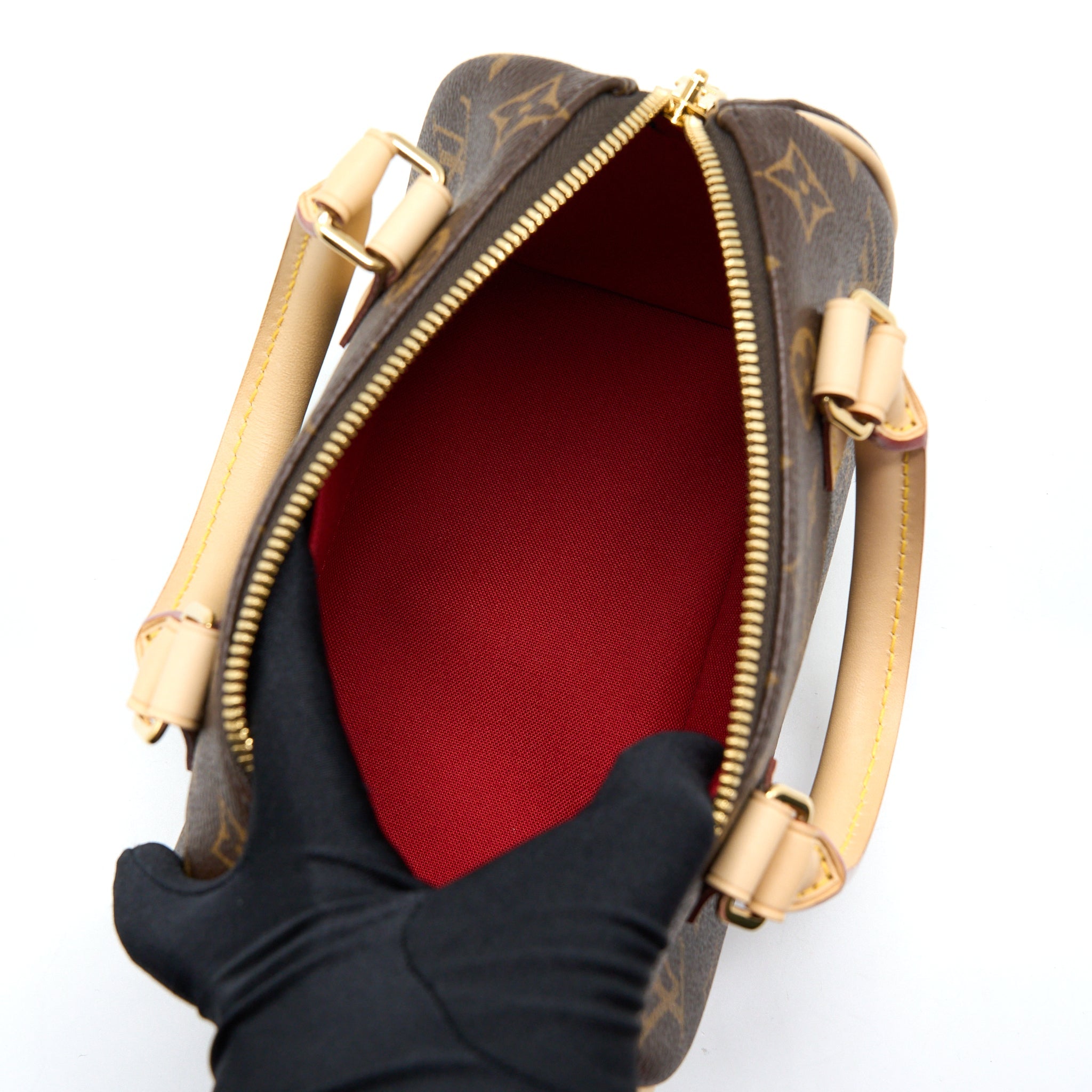 AAA Replica Louis Vuitton LV SPEEDY BANDOULIERE 20 MONOGRAM CANVAS/BLACK MULTICOLOUR STRAP
