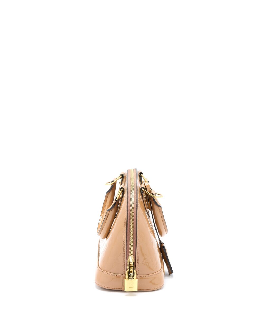 AAA Replica Louis Vuitton LV ALMA BB PATENT DARK BEIGE GHW