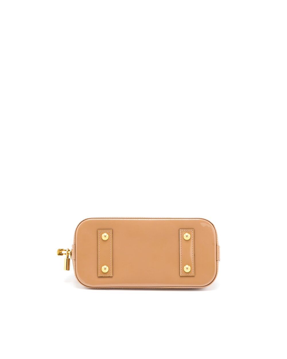 AAA Replica Louis Vuitton LV ALMA BB PATENT DARK BEIGE GHW