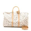 AAA Replica Louis Vuitton LV KEEPALL BANDOULIERE 55 DAMIER AZUR CANVAS GHW