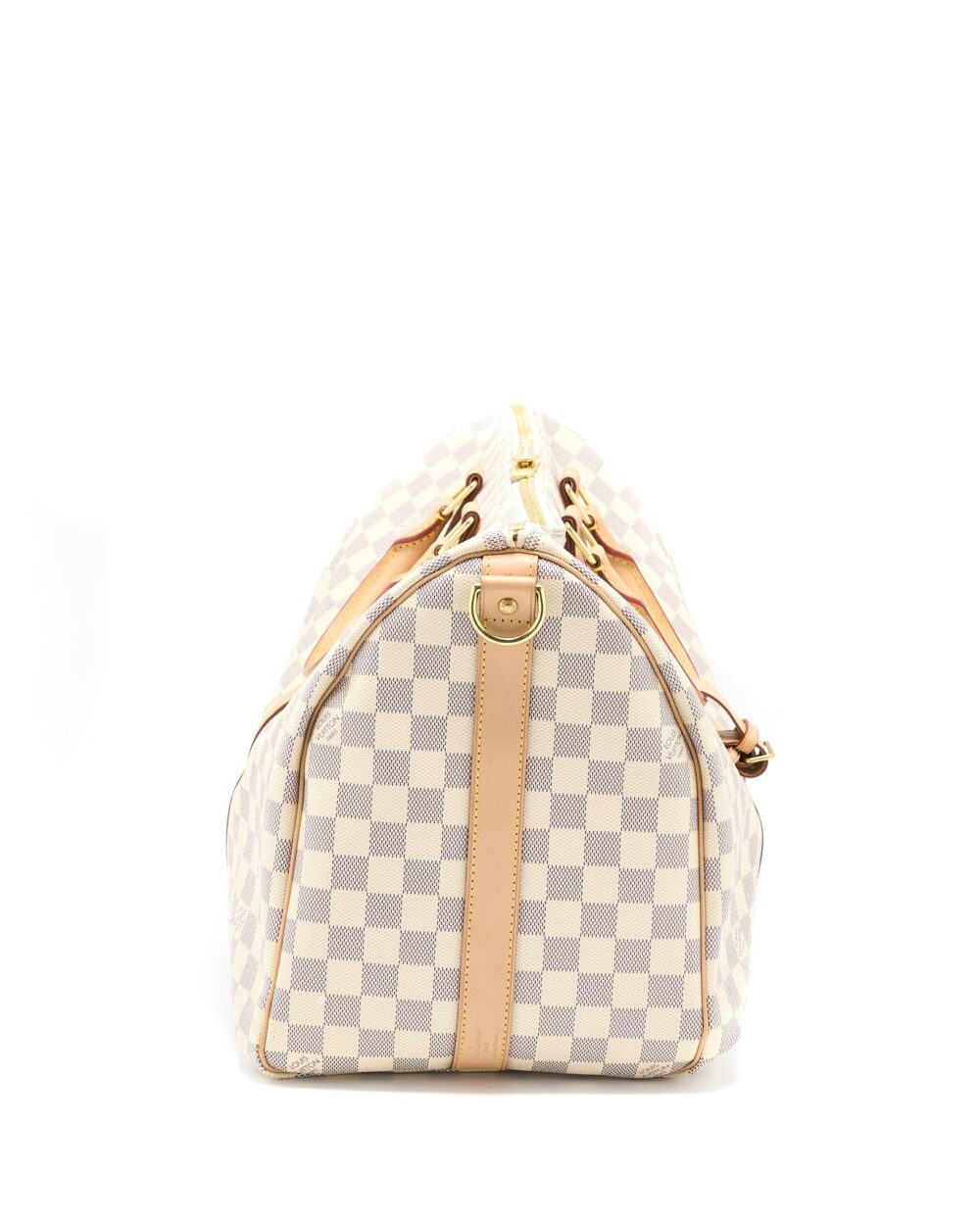 AAA Replica Louis Vuitton LV KEEPALL BANDOULIERE 55 DAMIER AZUR CANVAS GHW