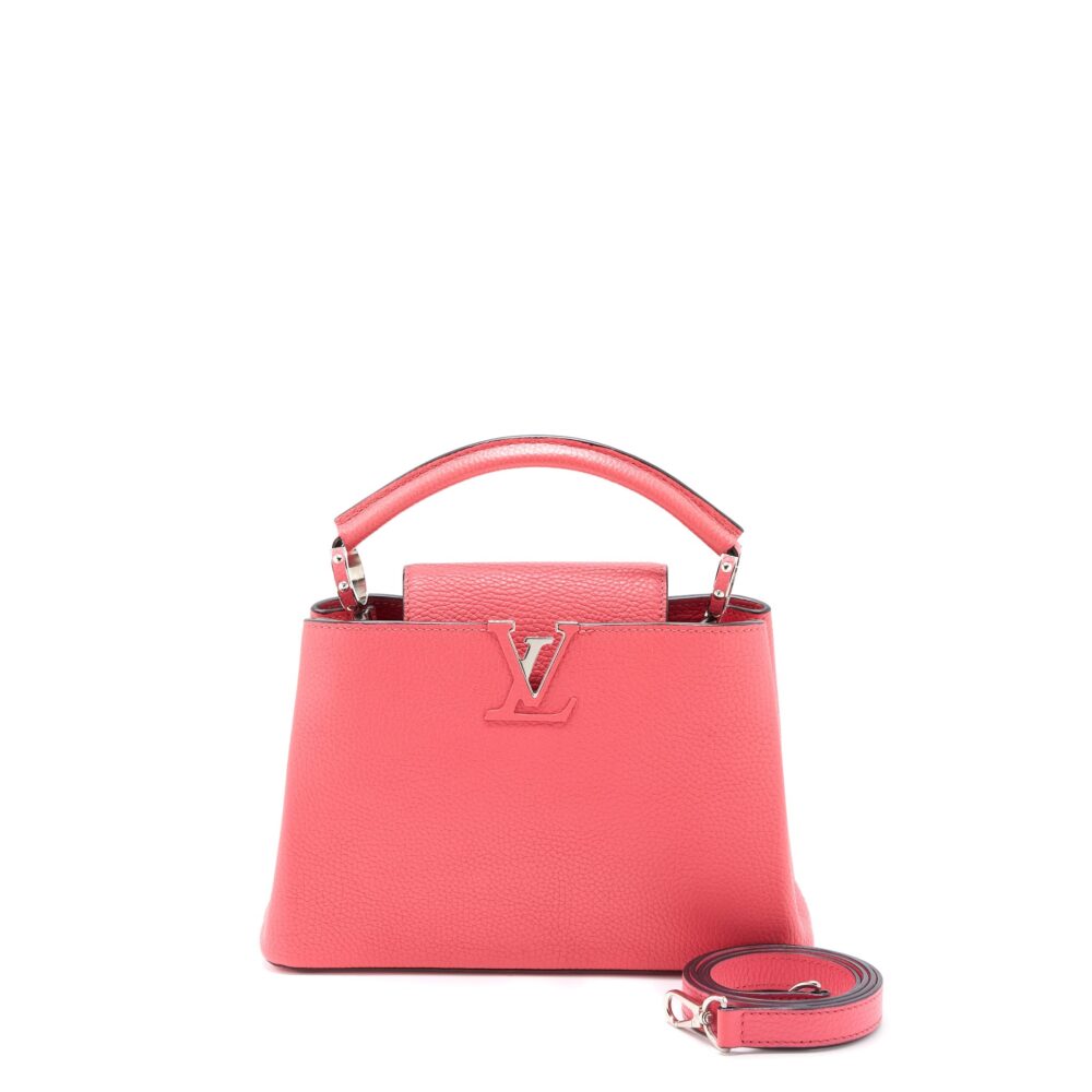 AAA Replica Louis Vuitton LV CAPUCINES BB TAURILLON PINK SHW