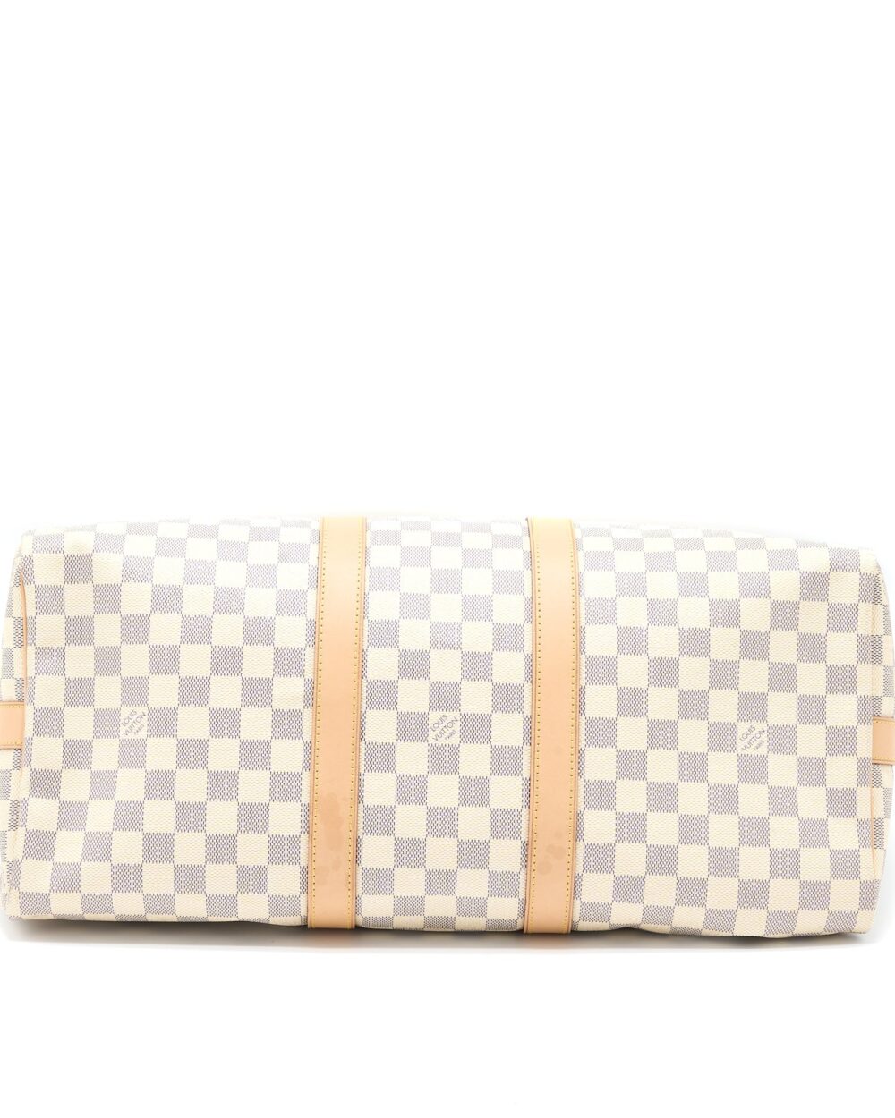 AAA Replica Louis Vuitton LV KEEPALL BANDOULIERE 55 DAMIER AZUR CANVAS GHW