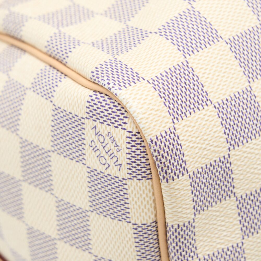 AAA Replica Louis Vuitton LV KEEPALL BANDOULIERE 55 DAMIER AZUR CANVAS GHW