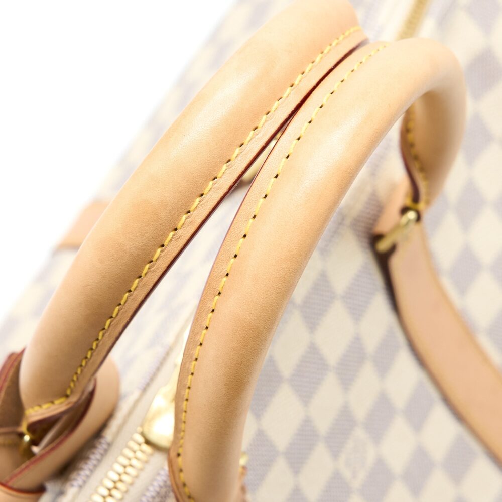 AAA Replica Louis Vuitton LV KEEPALL BANDOULIERE 55 DAMIER AZUR CANVAS GHW
