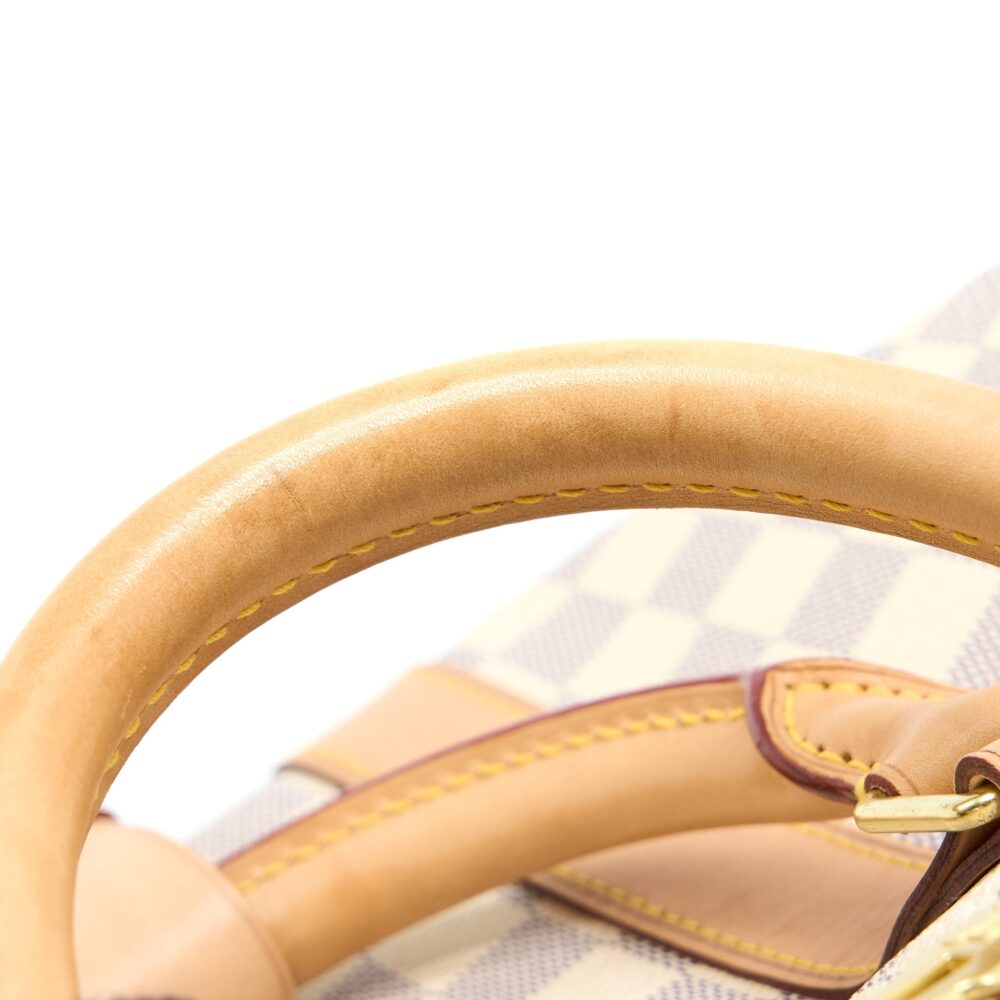 AAA Replica Louis Vuitton LV KEEPALL BANDOULIERE 55 DAMIER AZUR CANVAS GHW
