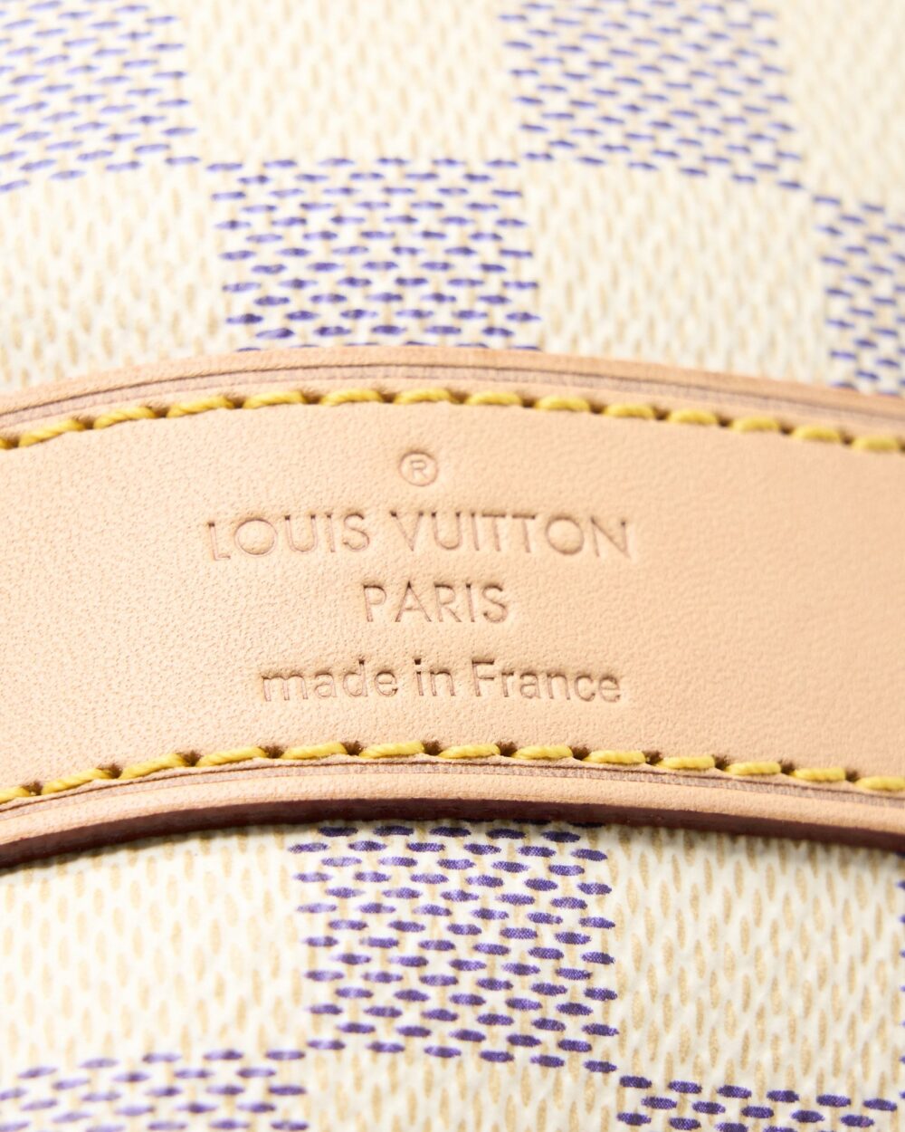 AAA Replica Louis Vuitton LV KEEPALL BANDOULIERE 55 DAMIER AZUR CANVAS GHW