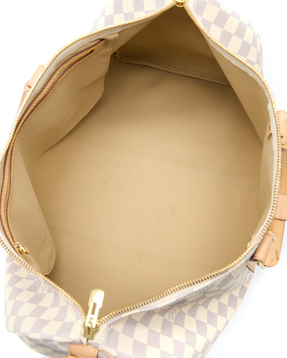 AAA Replica Louis Vuitton LV KEEPALL BANDOULIERE 55 DAMIER AZUR CANVAS GHW