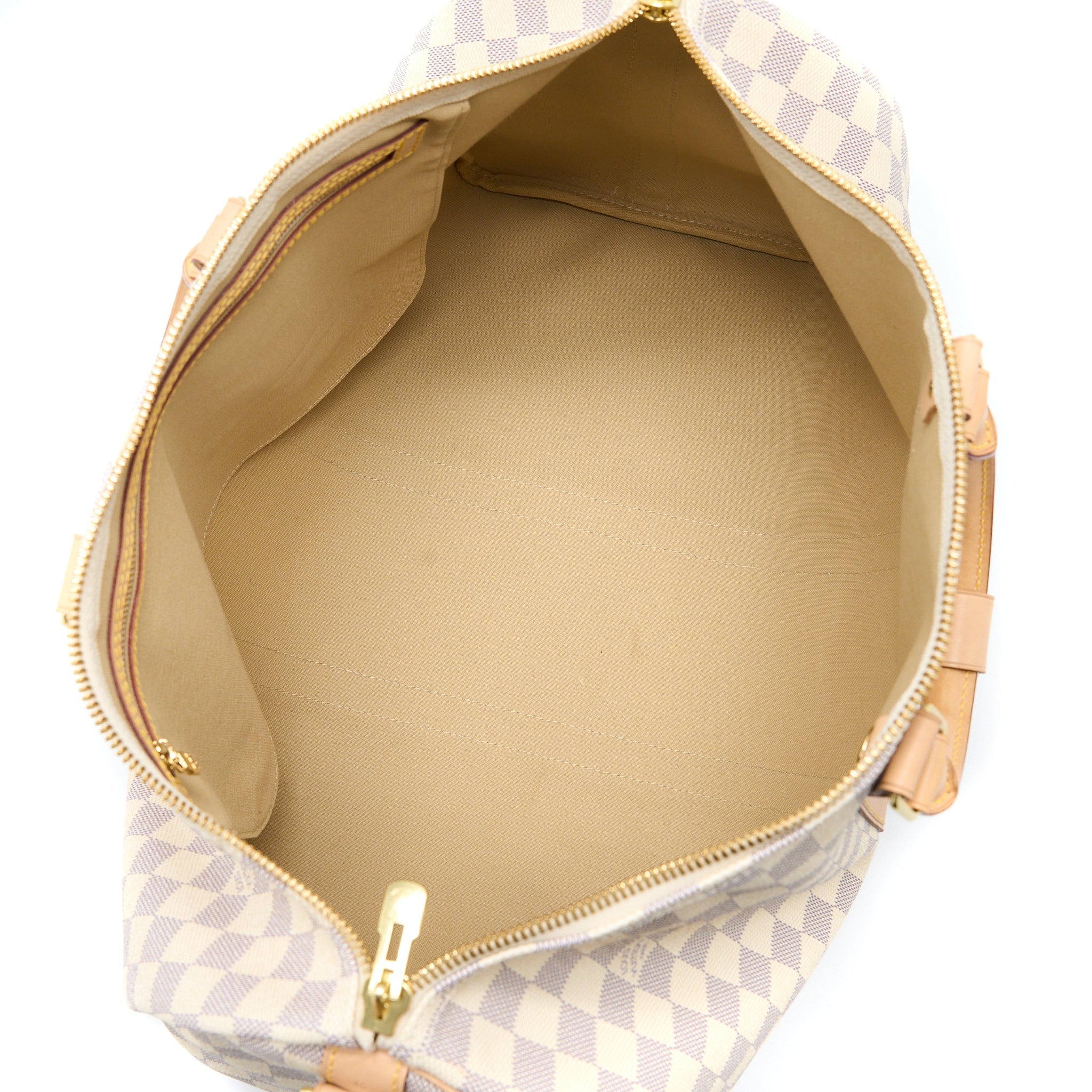 AAA Replica Louis Vuitton LV KEEPALL BANDOULIERE 55 DAMIER AZUR CANVAS GHW