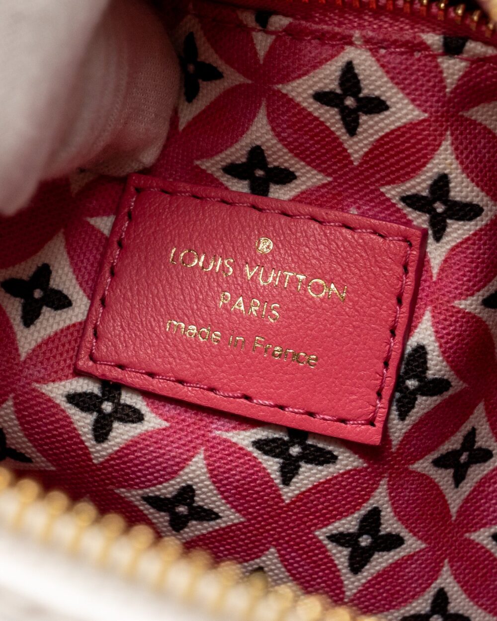AAA Replica Louis Vuitton LV BY THE POOL SPEEDY BANDOULIERE 25 GIANT MONOGRAM CANVAS PINK/WHITE GHW