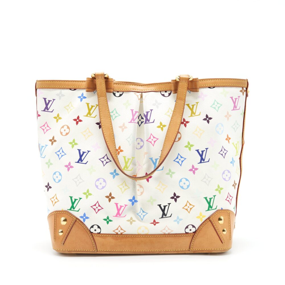 AAA Replica Louis Vuitton LV TOTE BAG WHITE MONOGRAM MULTICOLOUR GHW