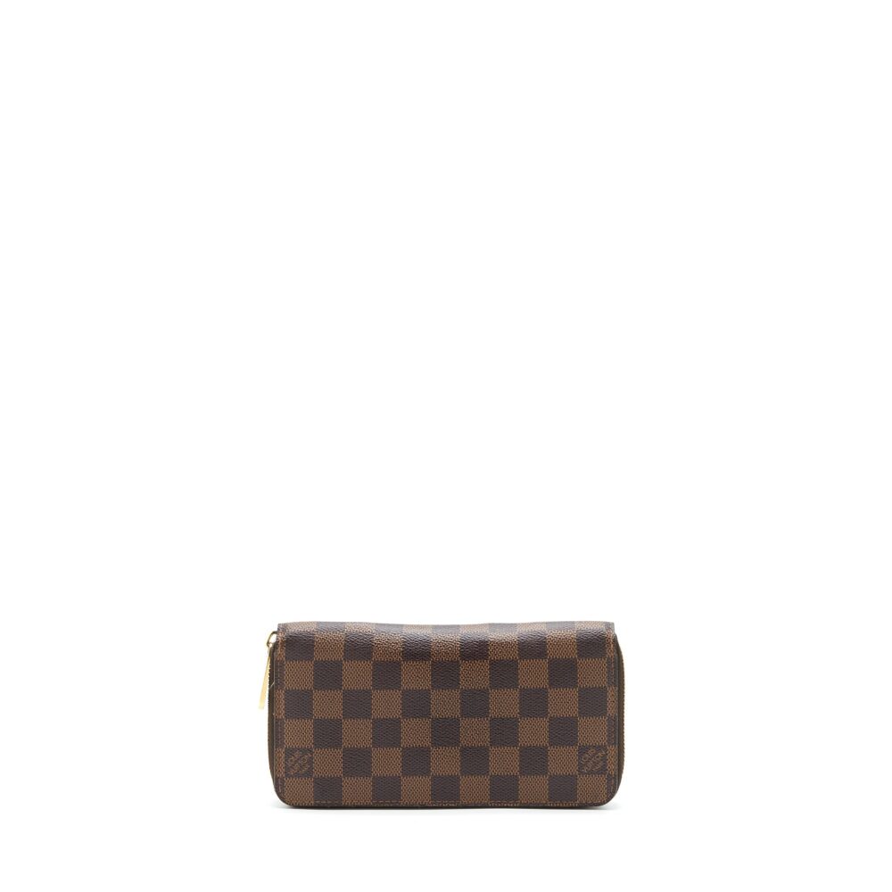 AAA Replica Louis Vuitton LV ZIPPER LONG WALLET DAMIER EBENE GHW