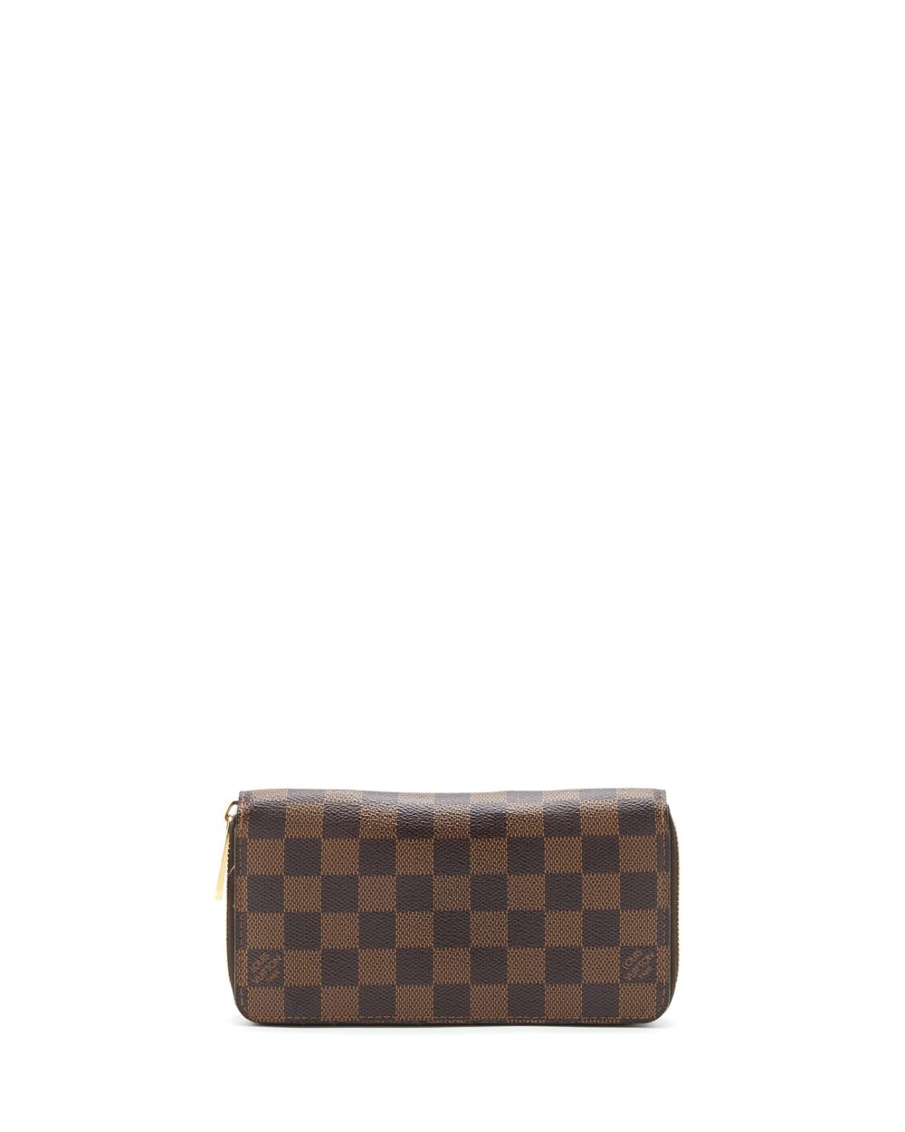 AAA Replica Louis Vuitton LV ZIPPER LONG WALLET DAMIER EBENE GHW