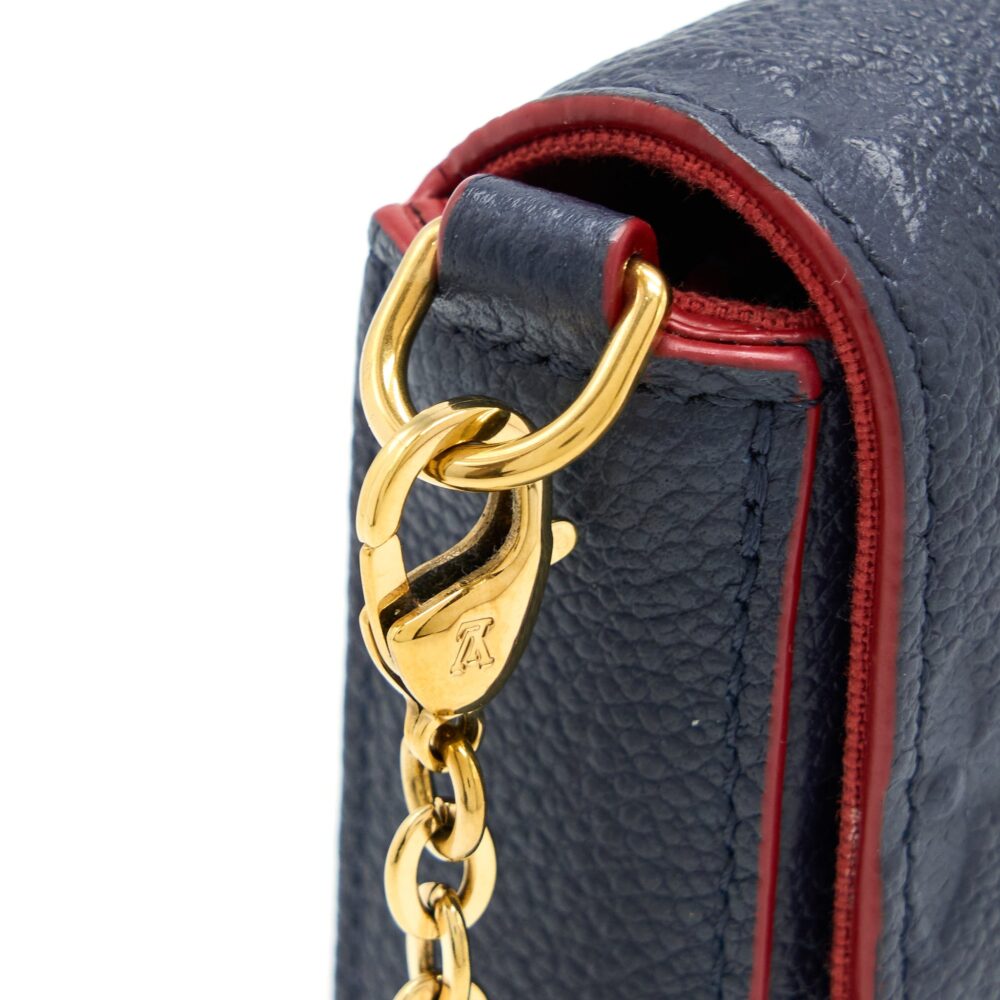 AAA Replica Louis Vuitton LV FELICIE POCHETTE MONOGRAM EMPREINTE NAVY GHW