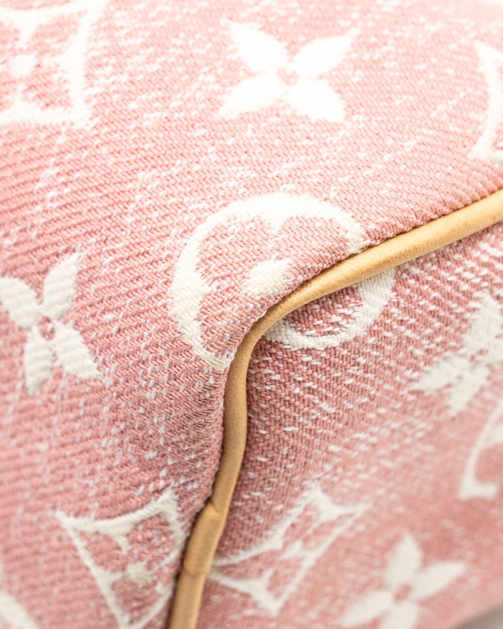 AAA Replica Louis Vuitton LV NANO SPEEDY MONOGRAM JACQUARD DENIM PINK GHW