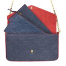 AAA Replica Louis Vuitton LV FELICIE POCHETTE MONOGRAM EMPREINTE NAVY GHW