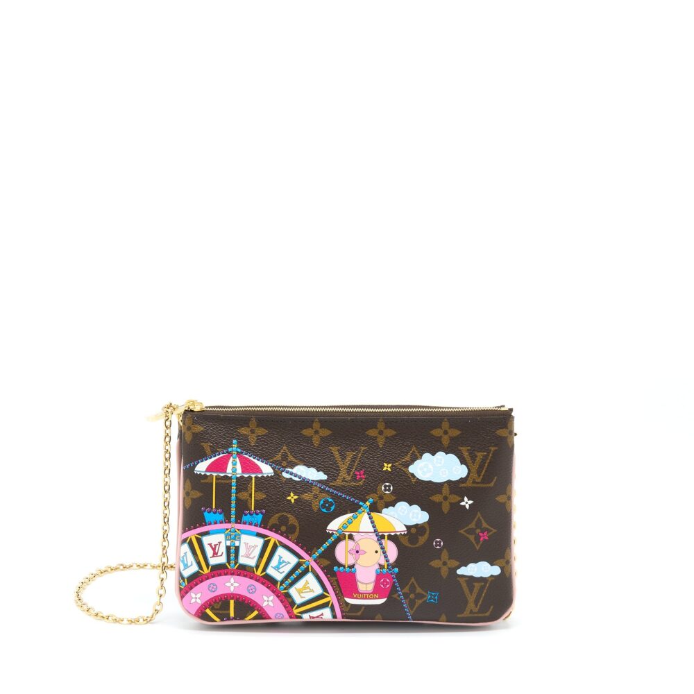 AAA Replica Louis Vuitton LV VIVIAN DOUBLE ZIP POCHETTE LIMITED EDITION MONOGRAM CANVAS/MULTICOLOUR