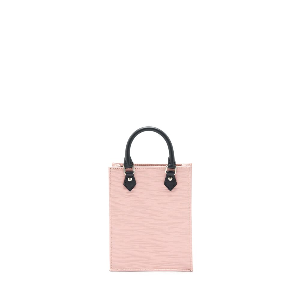 AAA Replica Louis Vuitton LV PETIT SAC PLAT EPI LIGHT PINK/BLACK SHW
