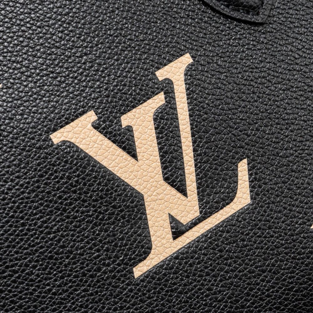 AAA Replica Louis Vuitton LV ONTHEGO PM BICOLOUR MONOGRAM EMPREINTE BLACK/BEIGE GHW