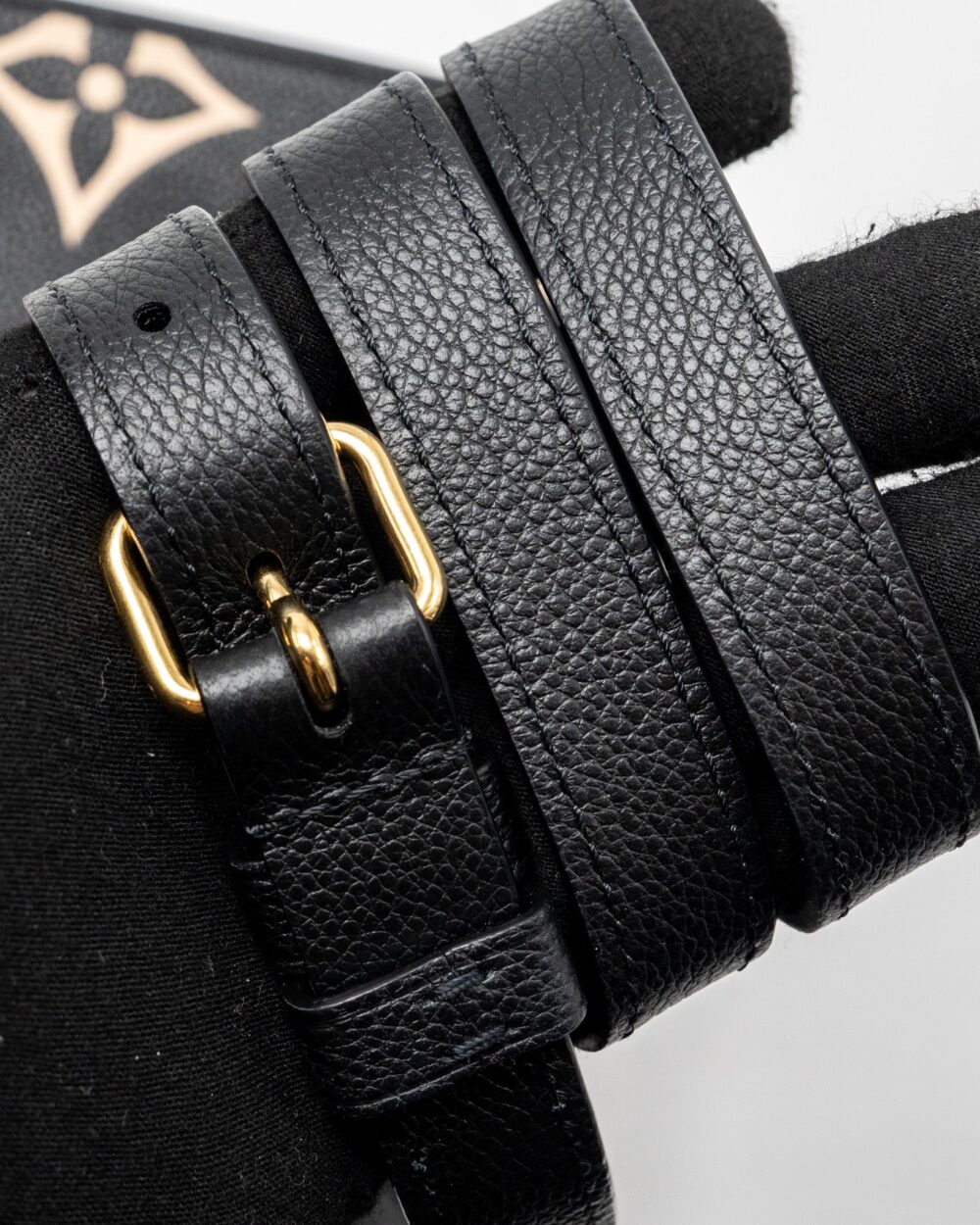 AAA Replica Louis Vuitton LV ONTHEGO PM BICOLOUR MONOGRAM EMPREINTE BLACK/BEIGE GHW