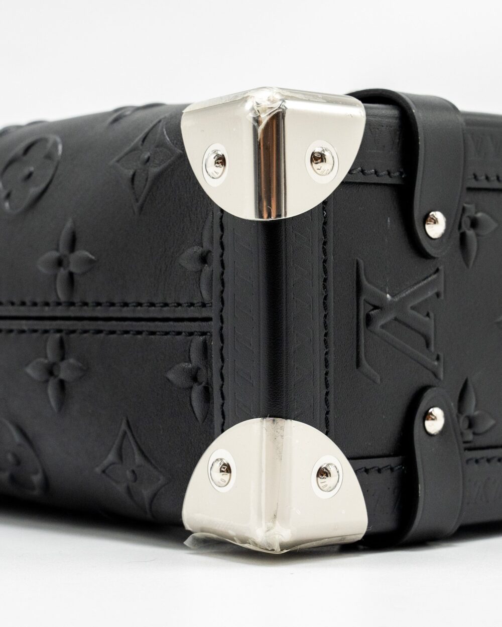 AAA Replica Louis Vuitton LV SIDE TRUNK MONOGRAM DEBOSSED CALFSKIN BLACK SHW