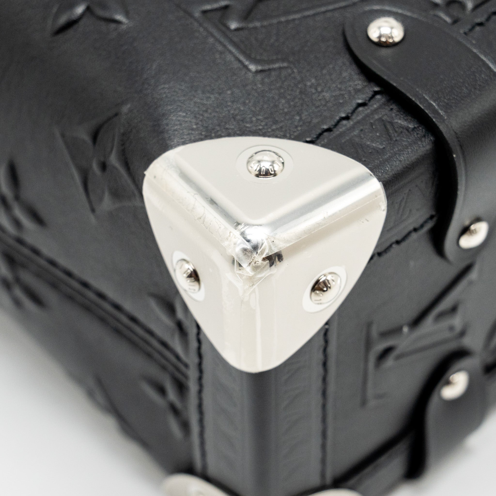 AAA Replica Louis Vuitton LV SIDE TRUNK MONOGRAM DEBOSSED CALFSKIN BLACK SHW