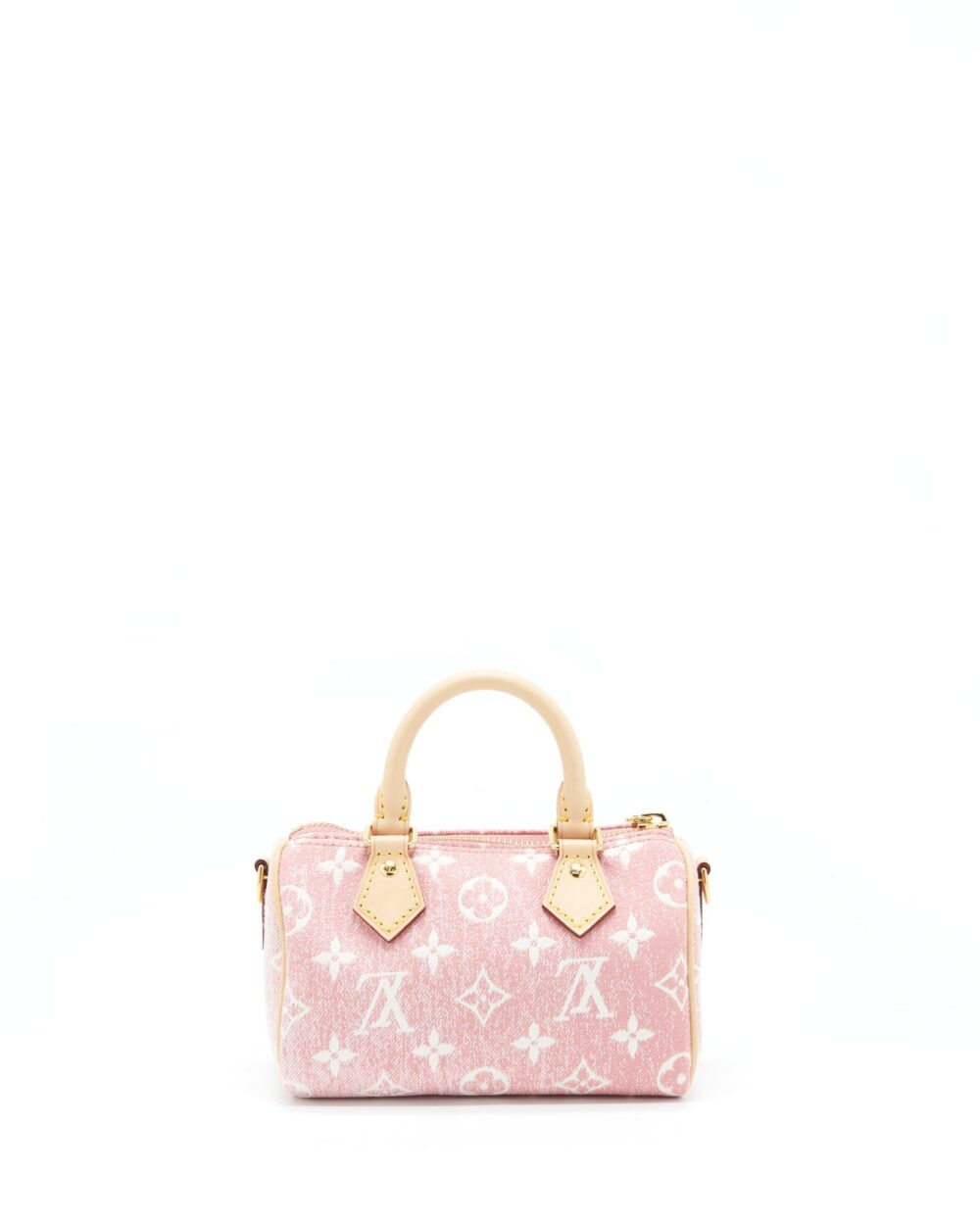 AAA Replica Louis Vuitton LV NANO SPEEDY MONOGRAM JACQUARD DENIM PINK GHW