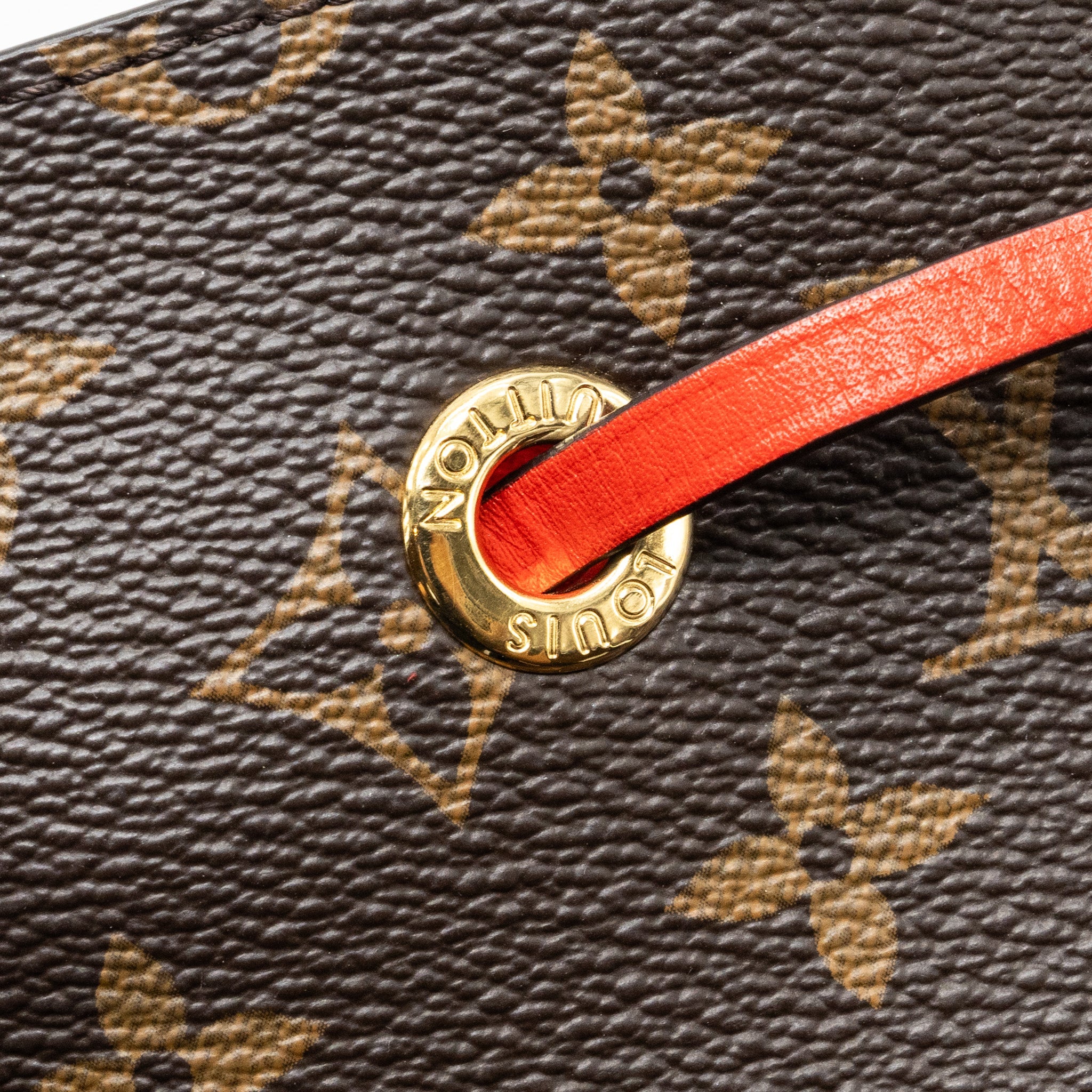 AAA Replica Louis Vuitton LV NEONOE MONOGRAM CANVAS / RED GHW