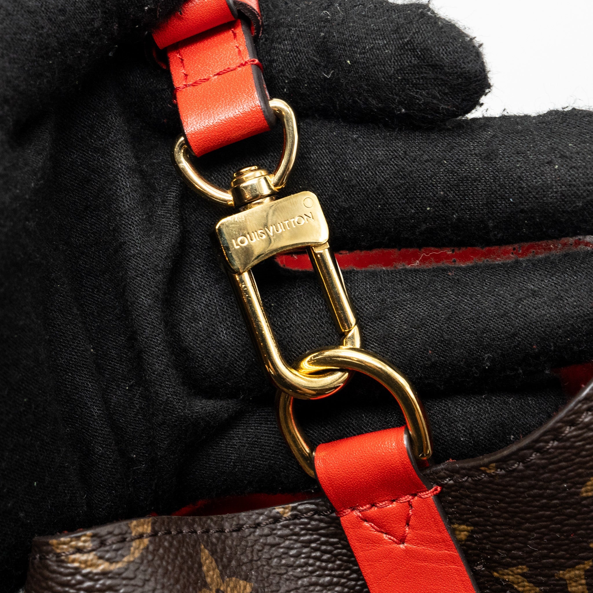 AAA Replica Louis Vuitton LV NEONOE MONOGRAM CANVAS / RED GHW