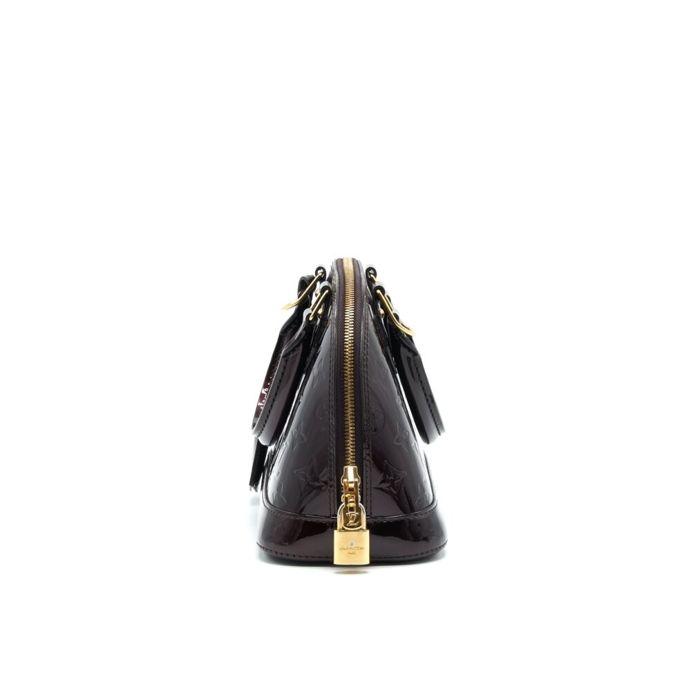 AAA Replica Louis Vuitton LV ALMA BB MONOGRAM VERNIS LEATHER AMARANTE