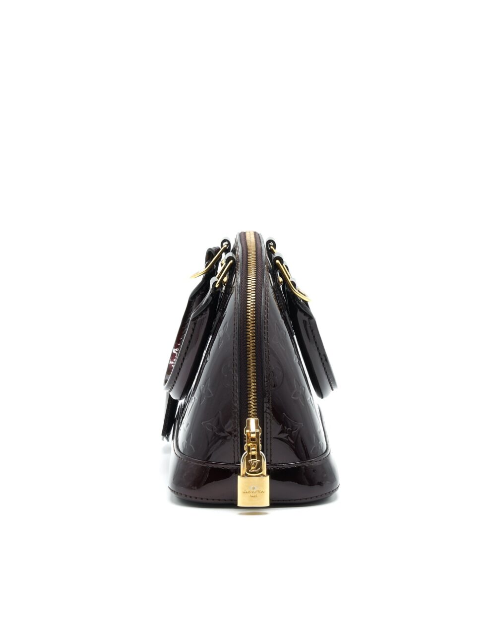AAA Replica Louis Vuitton LV ALMA BB MONOGRAM VERNIS LEATHER AMARANTE