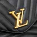 AAA Replica Louis Vuitton LV NEW WAVE PM CHAIN BAG CALFSKIN BLACK GHW (NEW VERSION)