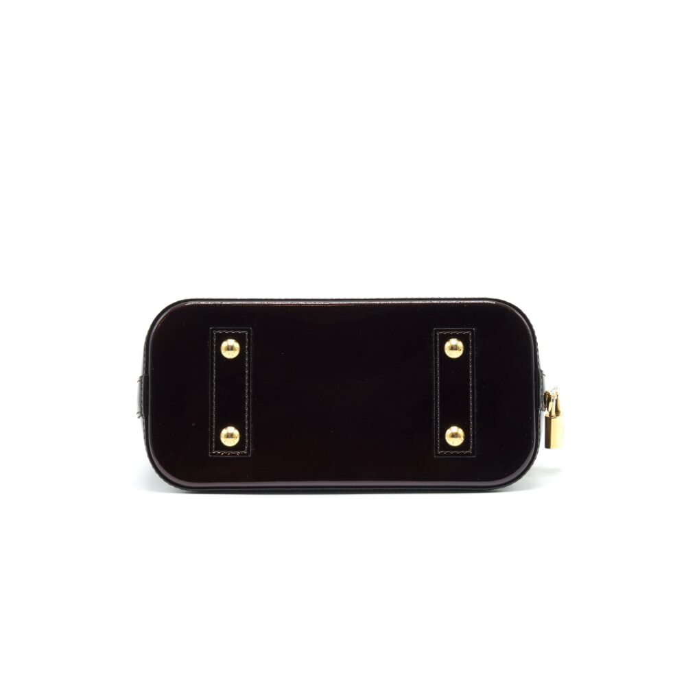AAA Replica Louis Vuitton LV ALMA BB MONOGRAM VERNIS LEATHER AMARANTE