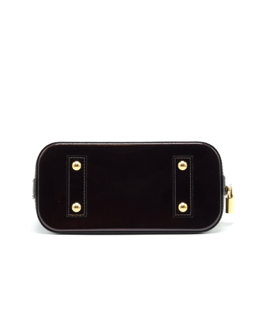 AAA Replica Louis Vuitton LV ALMA BB MONOGRAM VERNIS LEATHER AMARANTE