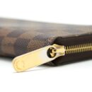 AAA Replica Louis Vuitton LV ZIPPER LONG WALLET DAMIER EBENE GHW