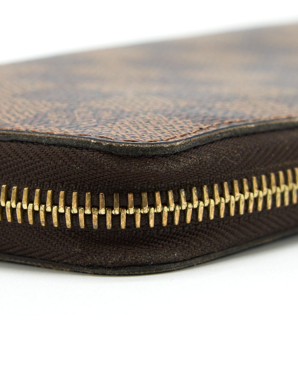 AAA Replica Louis Vuitton LV ZIPPER LONG WALLET DAMIER EBENE GHW