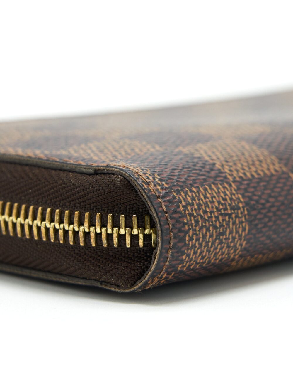 AAA Replica Louis Vuitton LV ZIPPER LONG WALLET DAMIER EBENE GHW